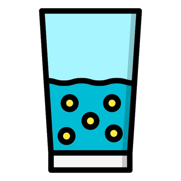 Ilustración del diseño del icono del vector de agua de vidrio