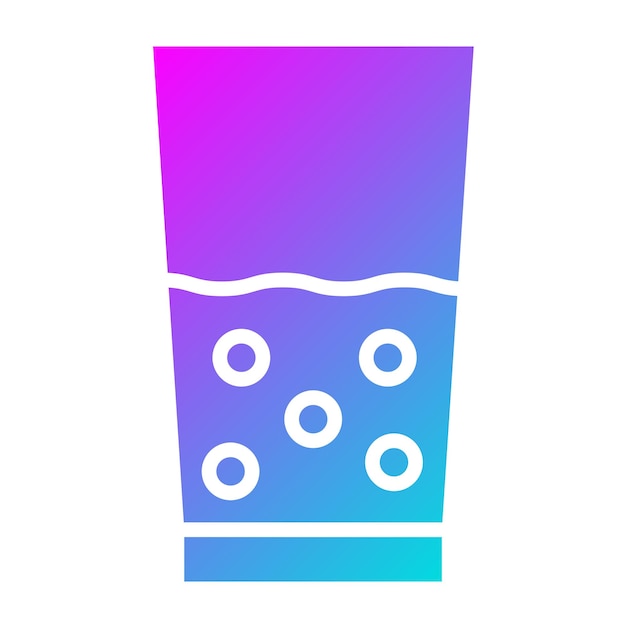 Ilustración del diseño del icono del vector de agua de vidrio