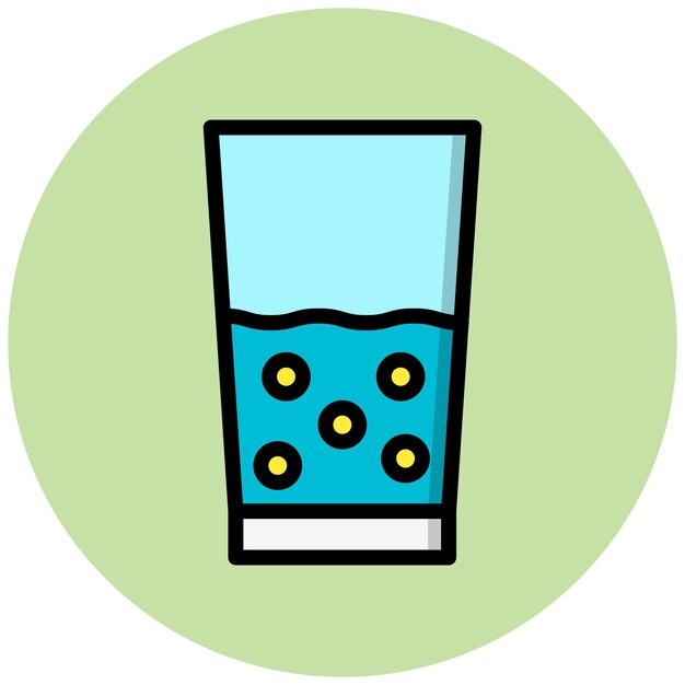 Ilustración del diseño del icono del vector de agua de vidrio