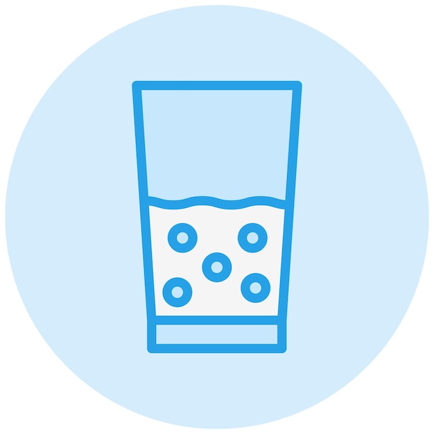 Ilustración del diseño del icono del vector de agua de vidrio