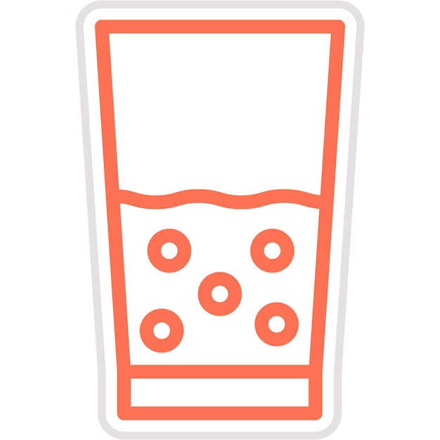 Ilustración del diseño del icono del vector de agua de vidrio