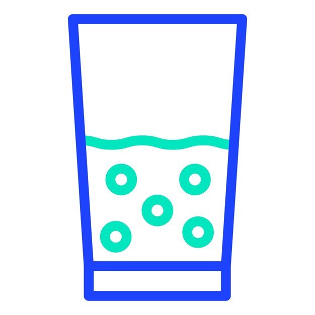 Ilustración del diseño del icono del vector de agua de vidrio