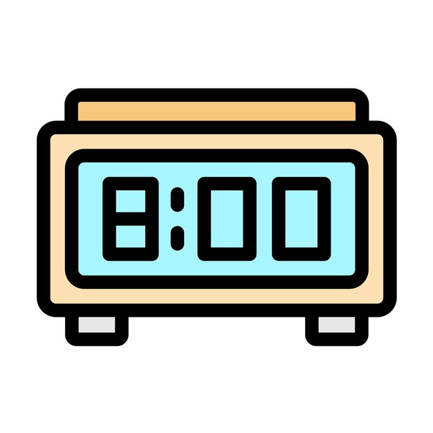 Ilustración del diseño del icono del vector de alarma