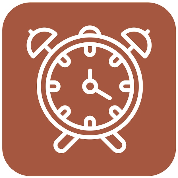 Ilustración del diseño del icono del vector de alarma