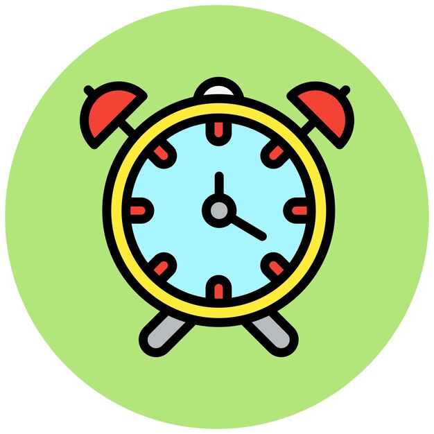 Ilustración del diseño del icono del vector de alarma