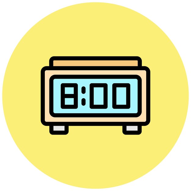 Ilustración del diseño del icono del vector de alarma