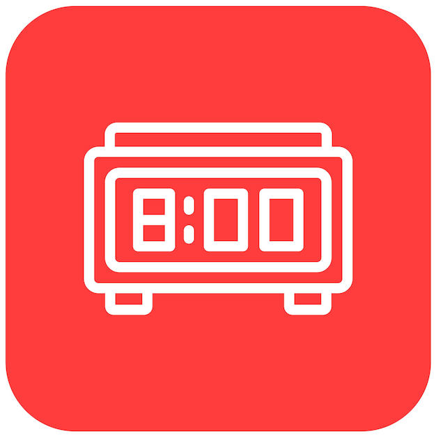 Ilustración del diseño del icono del vector de alarma