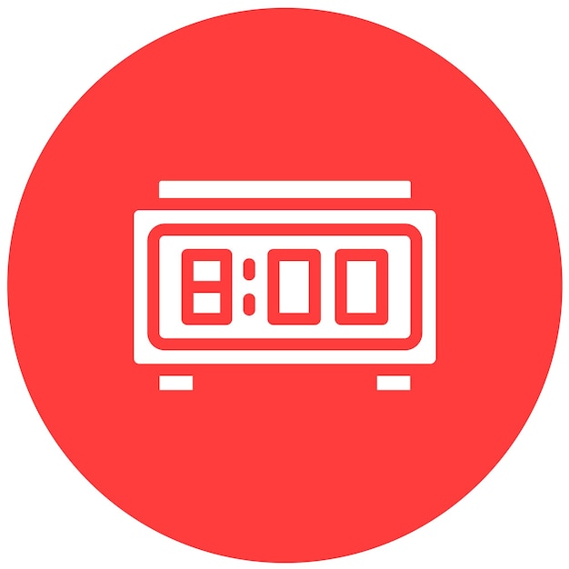 Ilustración del diseño del icono del vector de alarma