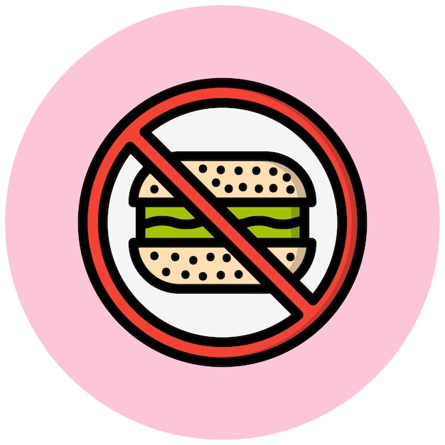 Ilustración del diseño del icono del vector de alimentos