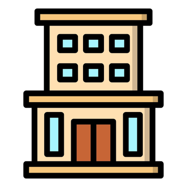 Ilustración del diseño del icono del vector de alojamiento