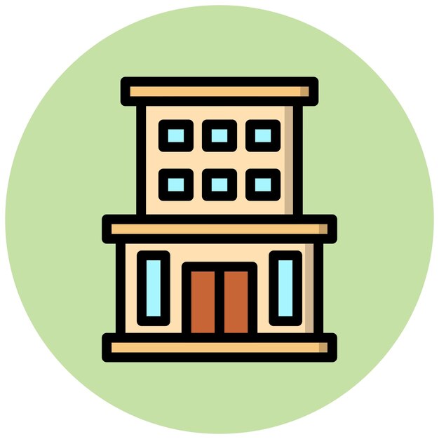 Ilustración del diseño del icono del vector de alojamiento