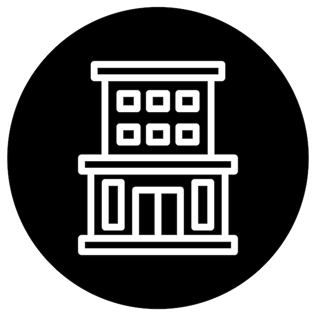 Ilustración del diseño del icono del vector de alojamiento