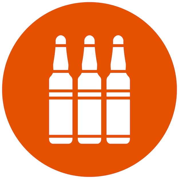 Ilustración del diseño del icono del vector de la ampolla