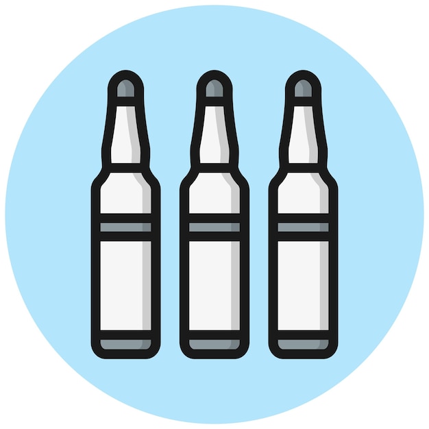 Ilustración del diseño del icono del vector de la ampolla