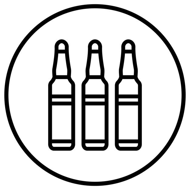 Ilustración del diseño del icono del vector de la ampolla