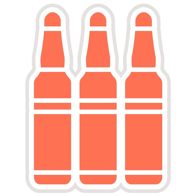 Ilustración del diseño del icono del vector de la ampolla
