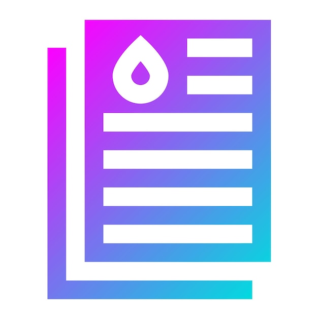 Ilustración del diseño del icono del vector de análisis de aceite
