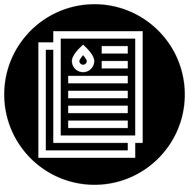 Ilustración del diseño del icono del vector de análisis de aceite