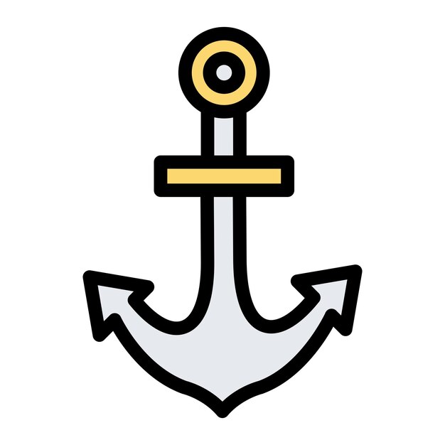 Ilustración del diseño del icono del vector de anclaje