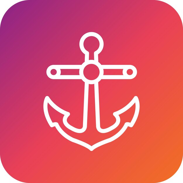 Ilustración del diseño del icono del vector de anclaje