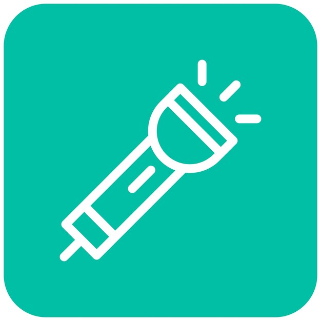 Ilustración del diseño del icono del vector de antorcha