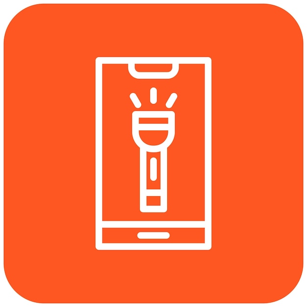 Ilustración del diseño del icono del vector de antorcha