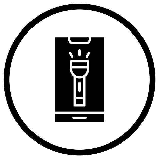 Ilustración del diseño del icono del vector de antorcha