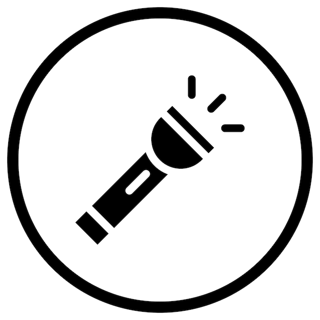 Ilustración del diseño del icono del vector de antorcha