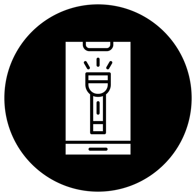 Ilustración del diseño del icono del vector de antorcha