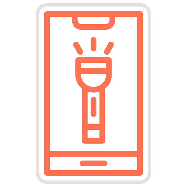 Ilustración del diseño del icono del vector de antorcha