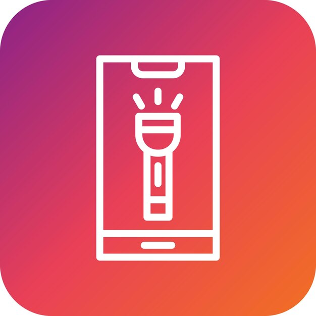 Ilustración del diseño del icono del vector de antorcha