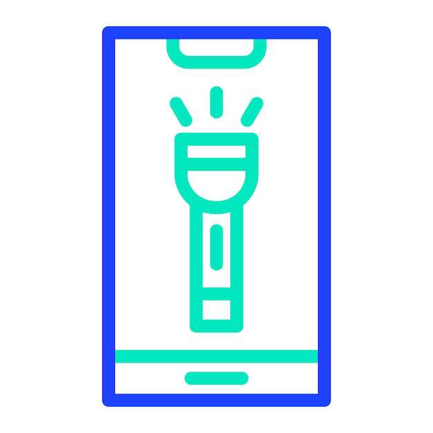 Ilustración del diseño del icono del vector de antorcha