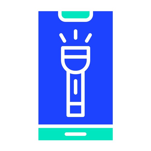 Ilustración del diseño del icono del vector de antorcha