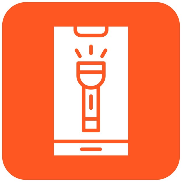Ilustración del diseño del icono del vector de antorcha