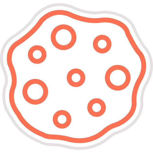 Ilustración del diseño del icono del vector de asteroides
