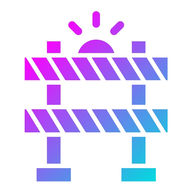 Ilustración del diseño del icono del vector de barrera