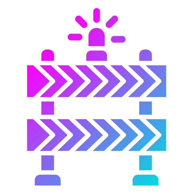 Ilustración del diseño del icono del vector de barrera