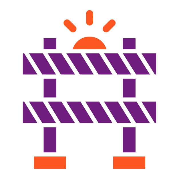 Ilustración del diseño del icono del vector de barrera