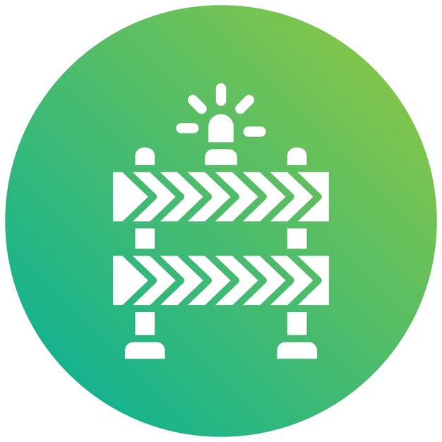 Ilustración del diseño del icono del vector de barrera