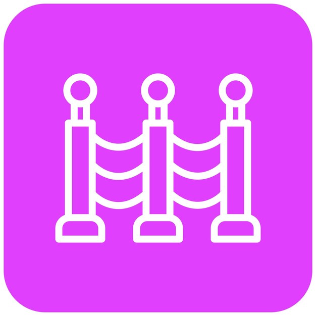 Ilustración del diseño del icono del vector de barrera