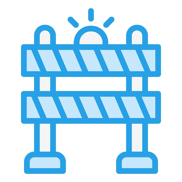 Ilustración del diseño del icono del vector de barrera