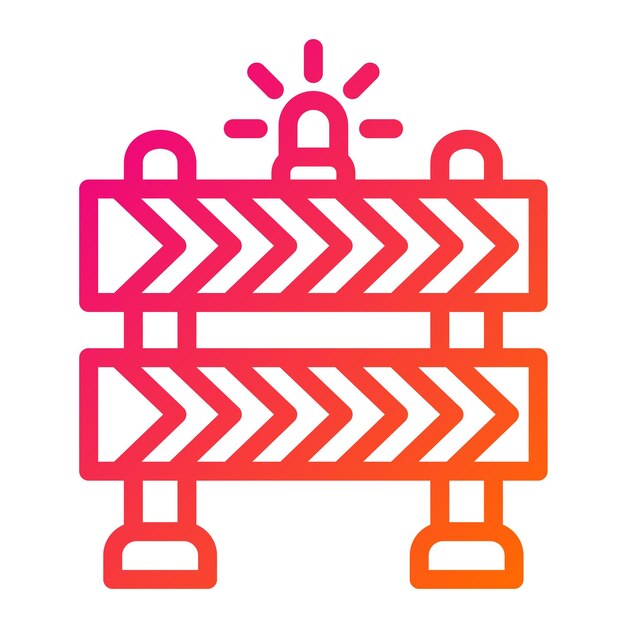 Ilustración del diseño del icono del vector de barrera