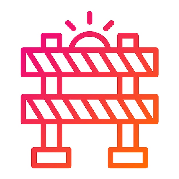 Ilustración del diseño del icono del vector de barrera