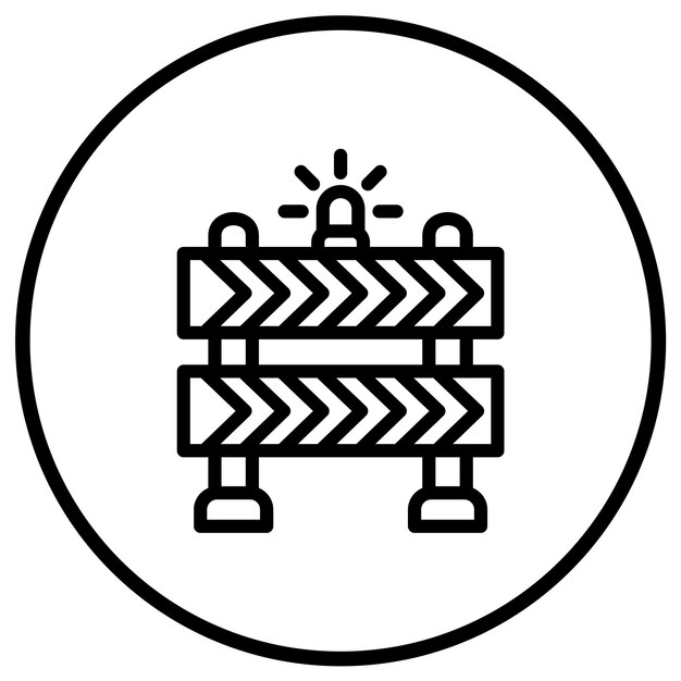 Ilustración del diseño del icono del vector de barrera
