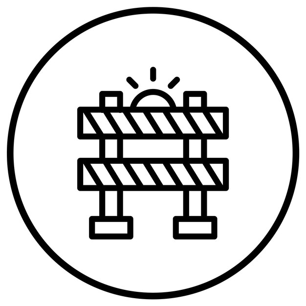 Ilustración del diseño del icono del vector de barrera