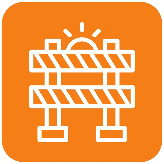 Ilustración del diseño del icono del vector de barrera