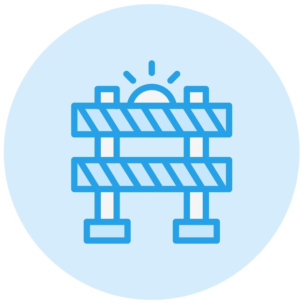 Ilustración del diseño del icono del vector de barrera