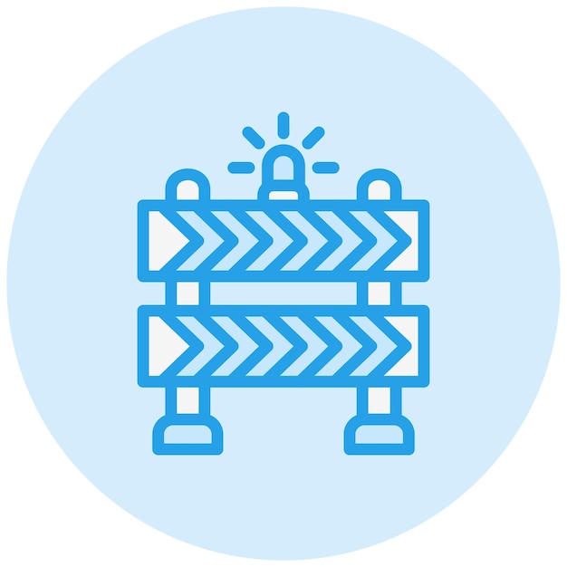 Ilustración del diseño del icono del vector de barrera
