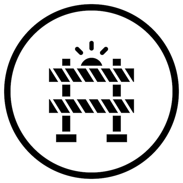 Ilustración del diseño del icono del vector de barrera