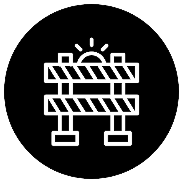 Ilustración del diseño del icono del vector de barrera